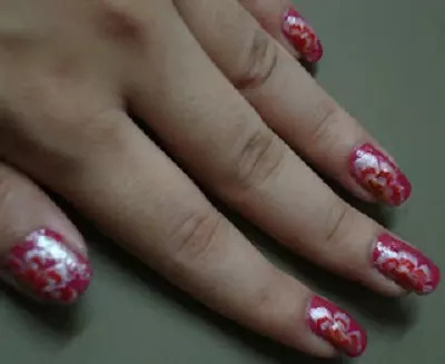 floral wedding nail art