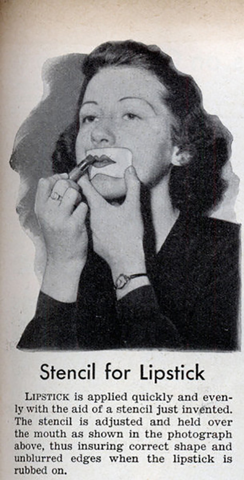 Lipstick Stencils Are Used In 1920s