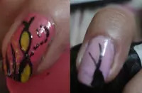 Abstract Fern Nail Art Look Abstract Fern Nail Art Look