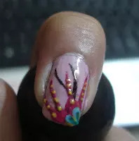 Abstract Flower Nail Art Abstract Flower Nail Art