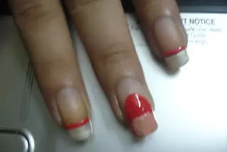 Nail Polsh With White Colour