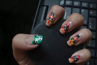 Nose and Eyes Nail Art Final Look1