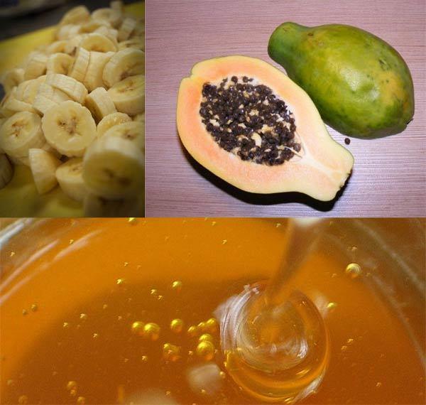 Papaya and banana face pack for combination skin