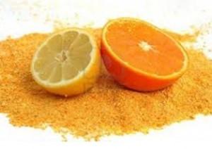 orange and lemon peel powder