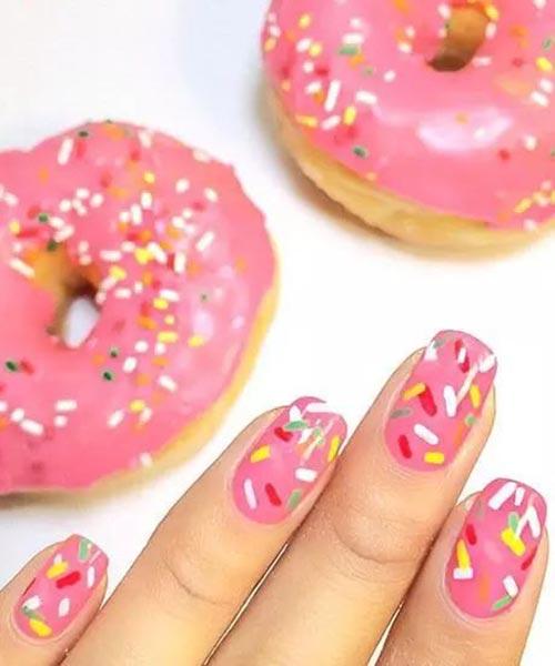 22. Donut Nail Art