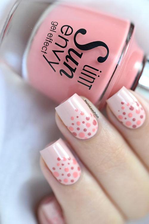 24. Dotted Nude Nails