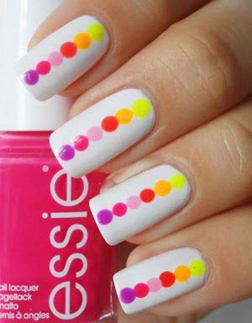 29. Colorful Dotted Nails