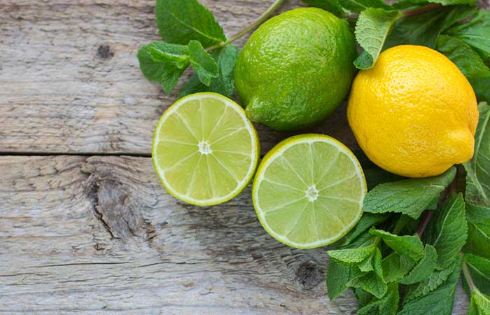 Image result for lemon with mint  powder for beauty