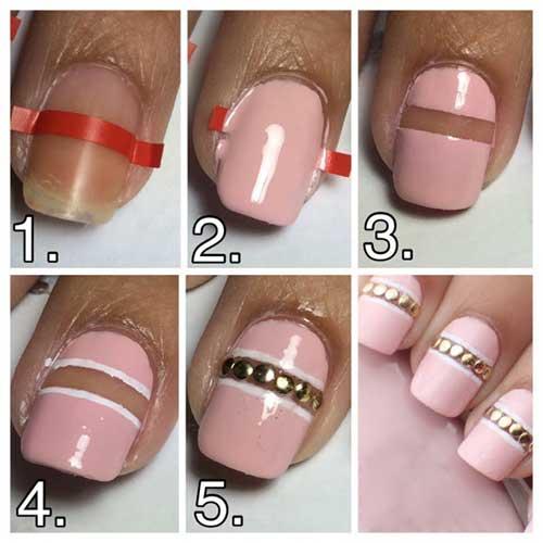 48. Audrey Hepburn Inspired Pink Nails