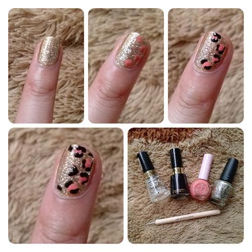 49. Gold Glitter Nail Art