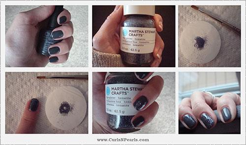 50. Smoky Grey Nail Art