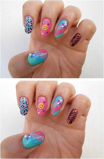 Chain and stud nails art