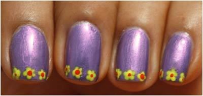 Create 3 to 4 flowers on the tip