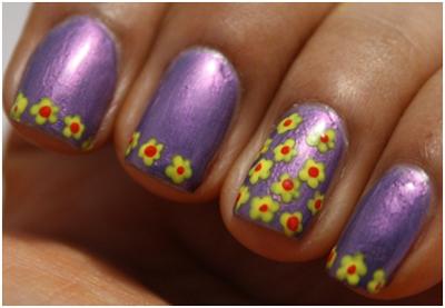 simple flower nail art designs 