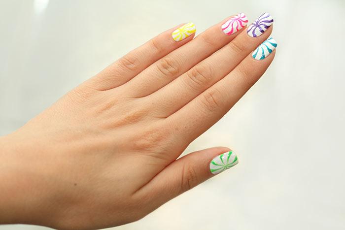 10 Amazing Hand Painted Nail Art Designs Rainbow Nail Art