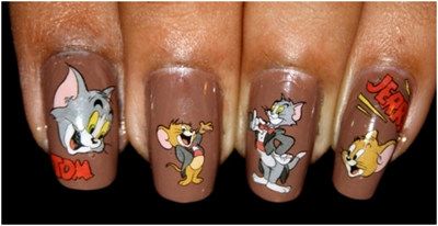 tom and jerry nail art 