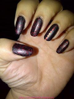 black color nail art look black color nail art look