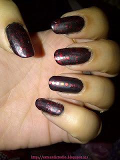 black color nail art black color nail art