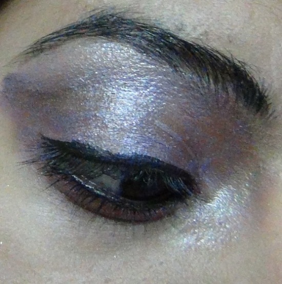 purple eye makeup step look