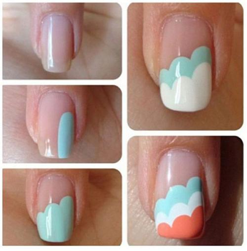 TriColor Cliffs Nail Art Tutorial