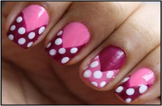 pink polish for nail art