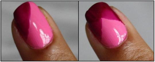 simple chevron for nail art