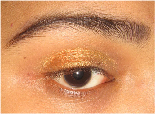 gold makeup for eyes