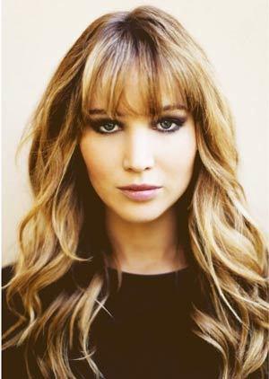 Wispy Thick Front Fringes with Wavy Long Hair