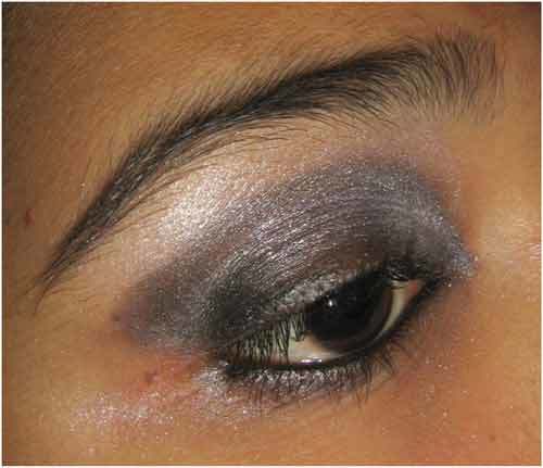 black kohl eye makeup