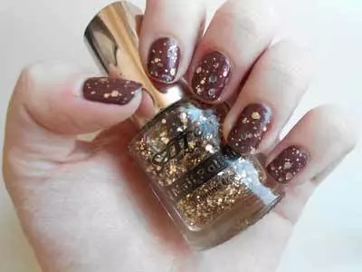 saffron glitter nail polish