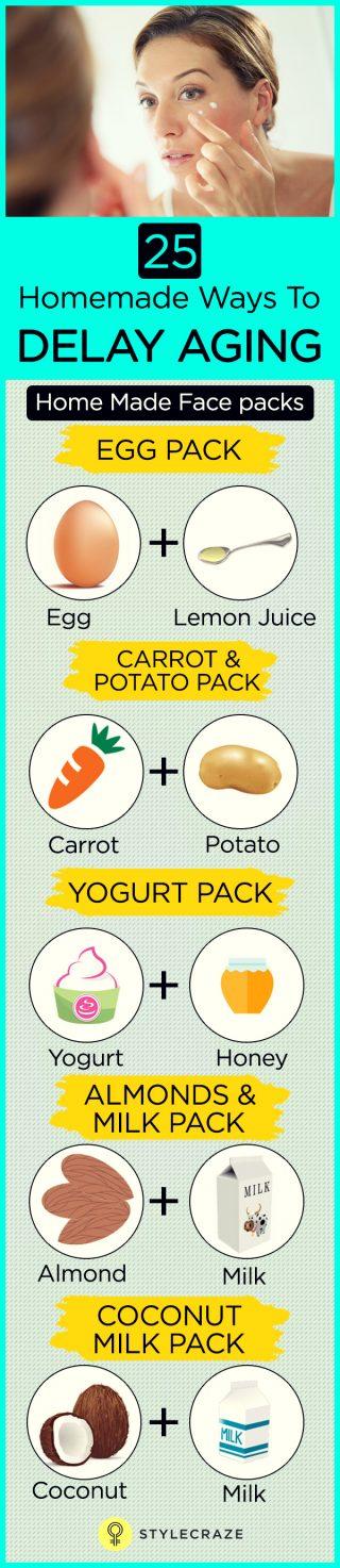 25 homemade ways to delay aging