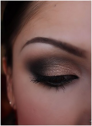 bronze and black eye makeup