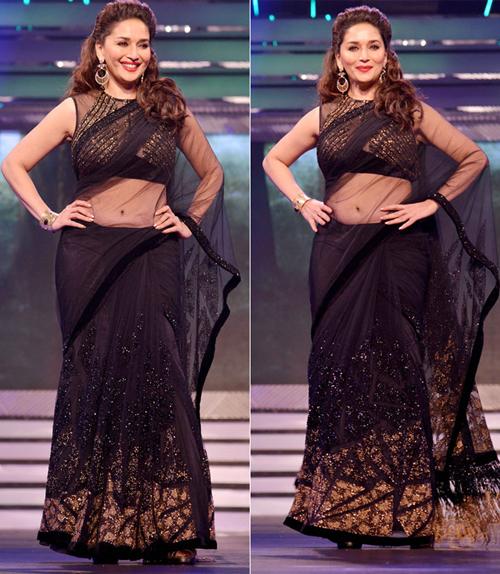 Madhuri Dixit In Black Saree Madhuri Dixit In Black Saree