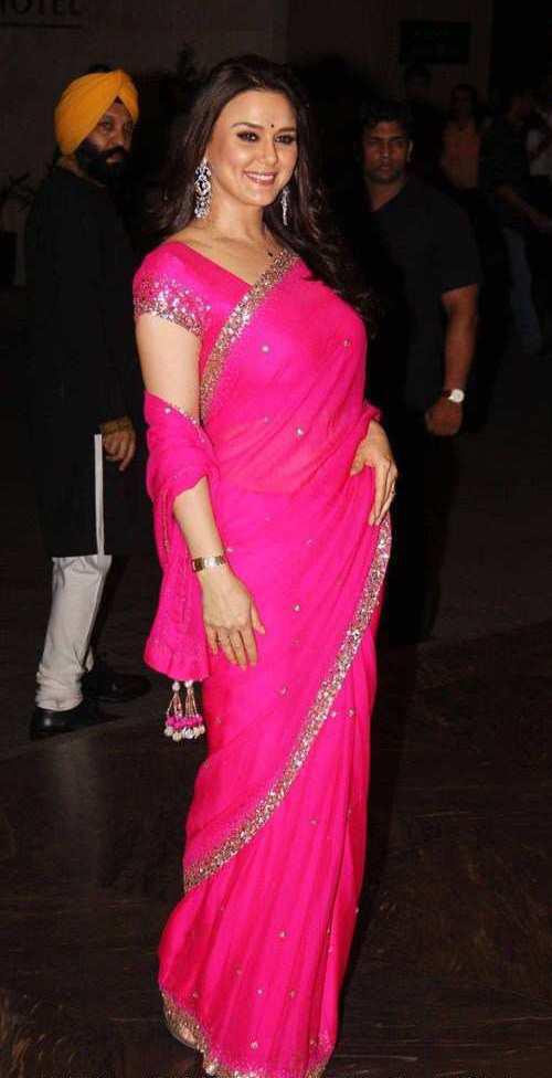 Preity Zinta In Pink Saree Preity Zinta In Pink Saree