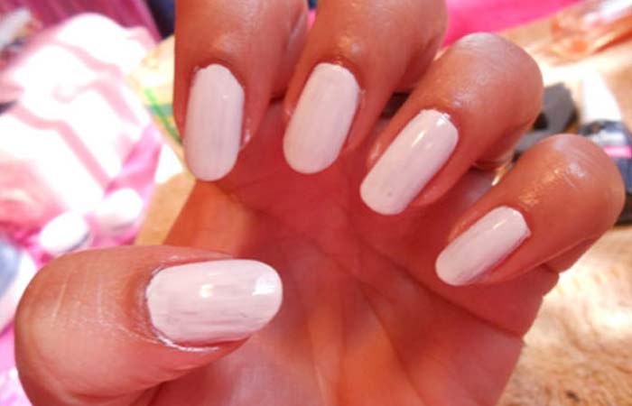 clear white nail design