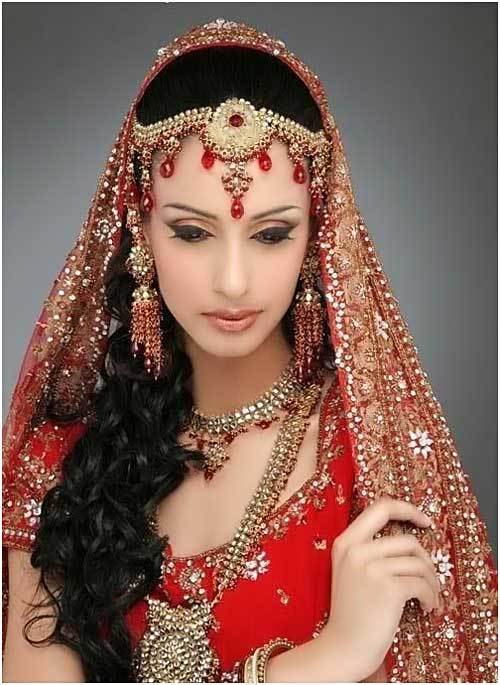 Classic red bridal look