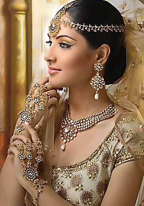 Jeweled bridal look