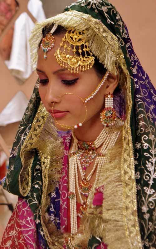 Muslim Bride with Traditional Jewelry
