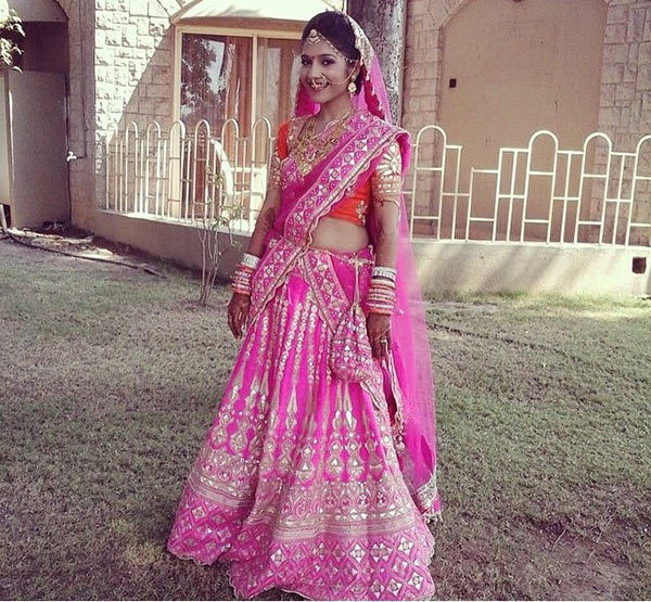 Beautiful Indian Dulhan Makeup Looks - Pink, Orange, And Silver Bridal Makeup Look