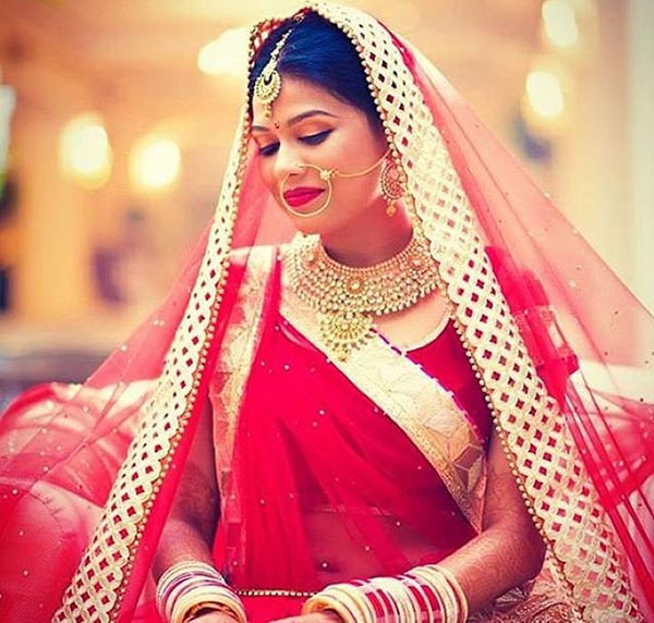 Beautiful Indian Dulhan Makeup Looks - Simple Punjabi Bridal Look