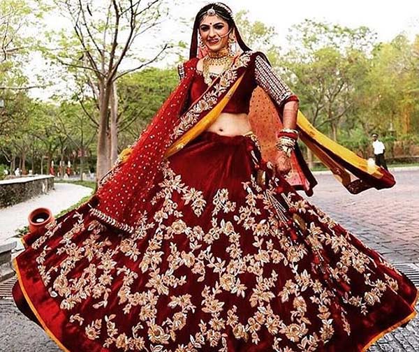Beautiful Indian Dulhan Makeup Looks - Bridal Makeup Look In Maroon Red