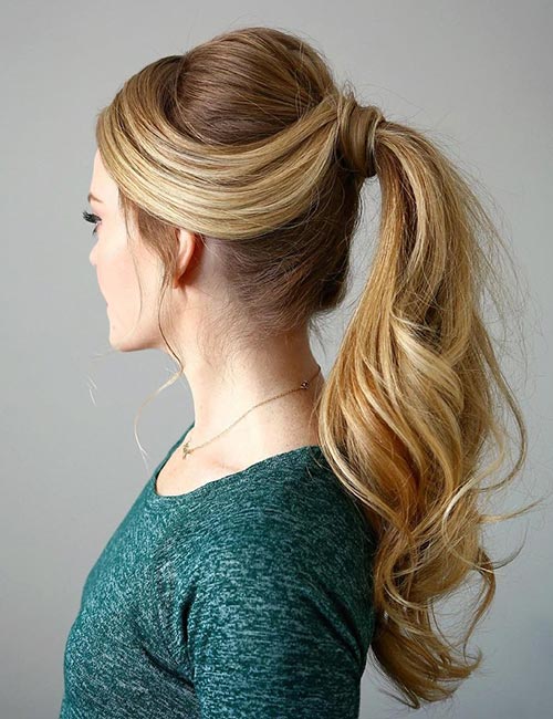 2. Wrapped Ponytail