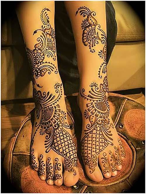 beautiful dulhan mehndi designs for feet