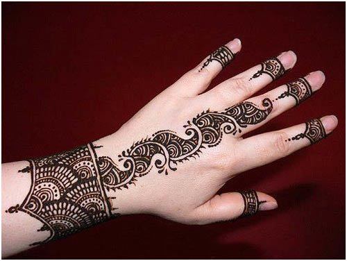 bridal mehndi designs for left hand