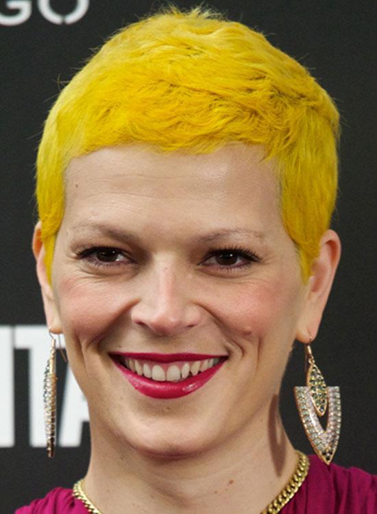 Very Short Hairstyles - Bright Yellow Pixie Image: Getty