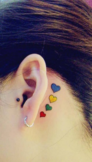 Heart Tattoo on Ear