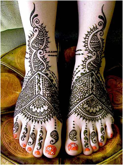 Leg Henna Design
