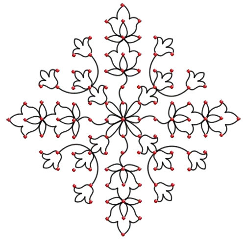 simple rangoli design with dots