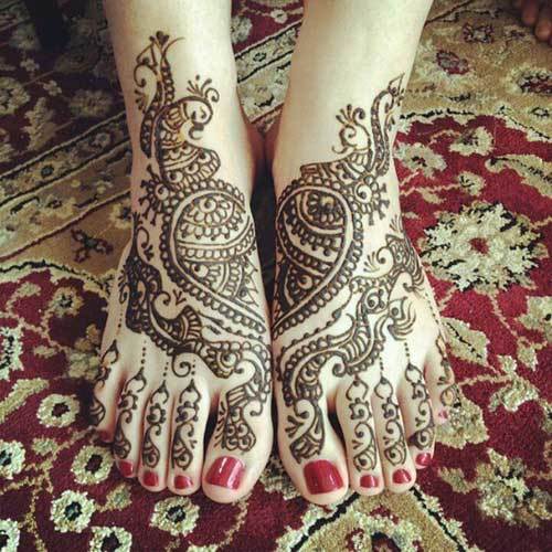 wedding mehndi designs for legs