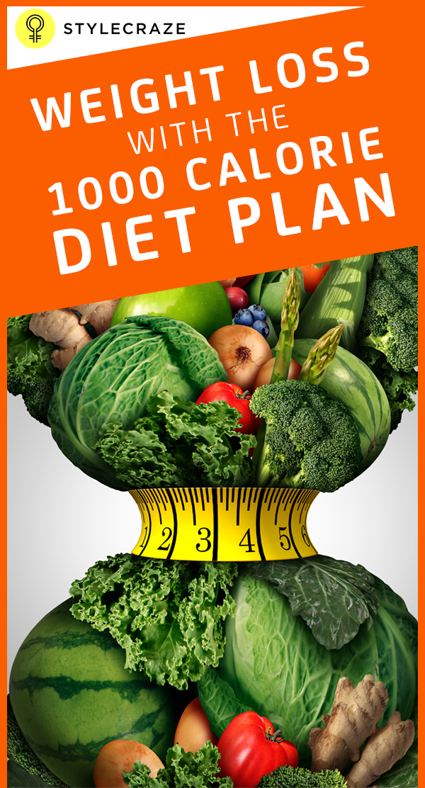 1000 Calorie Controlled Diet Plan